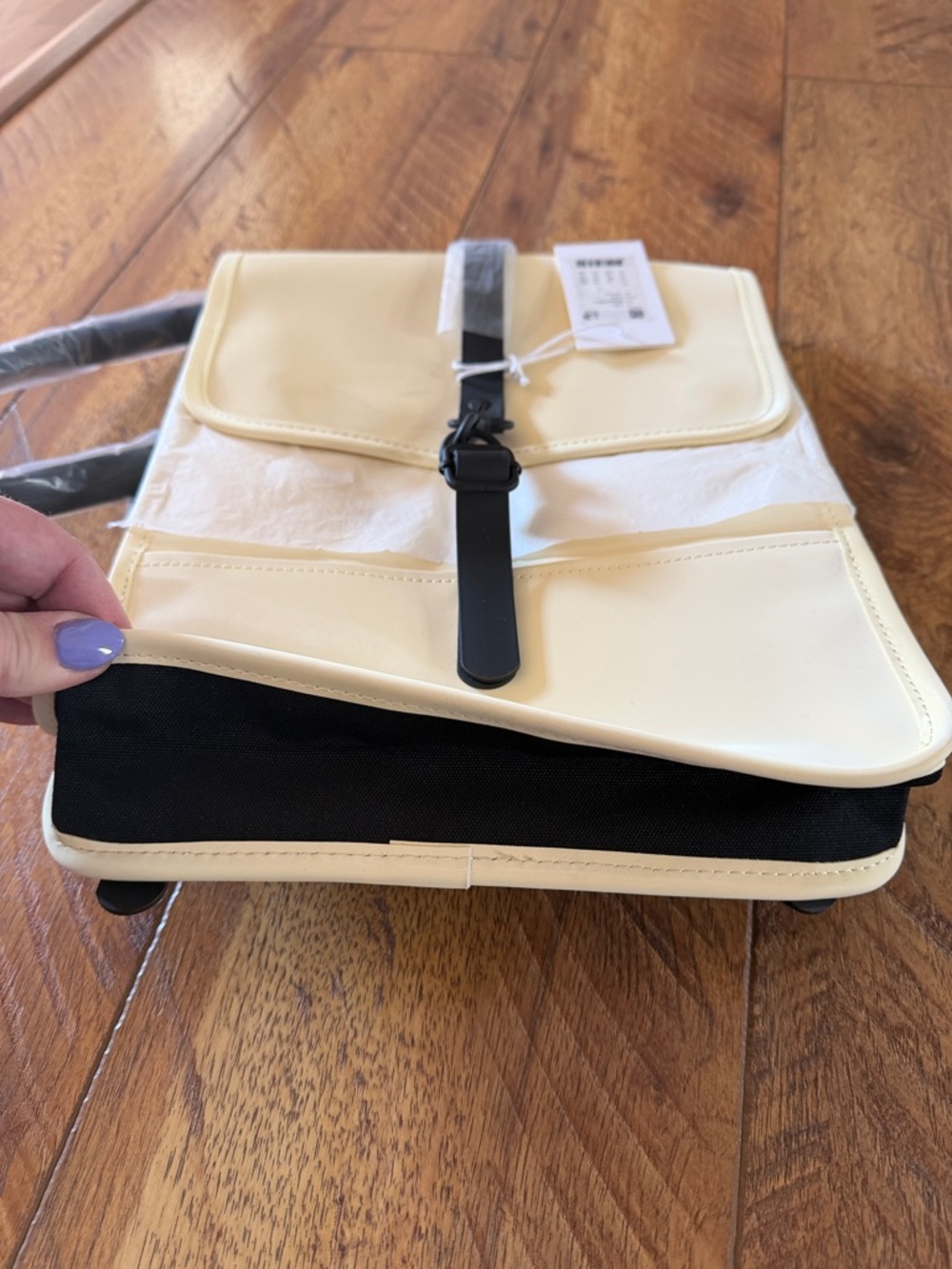 NWT Rains Micro Backpack Pearl - Picture 11 of 11